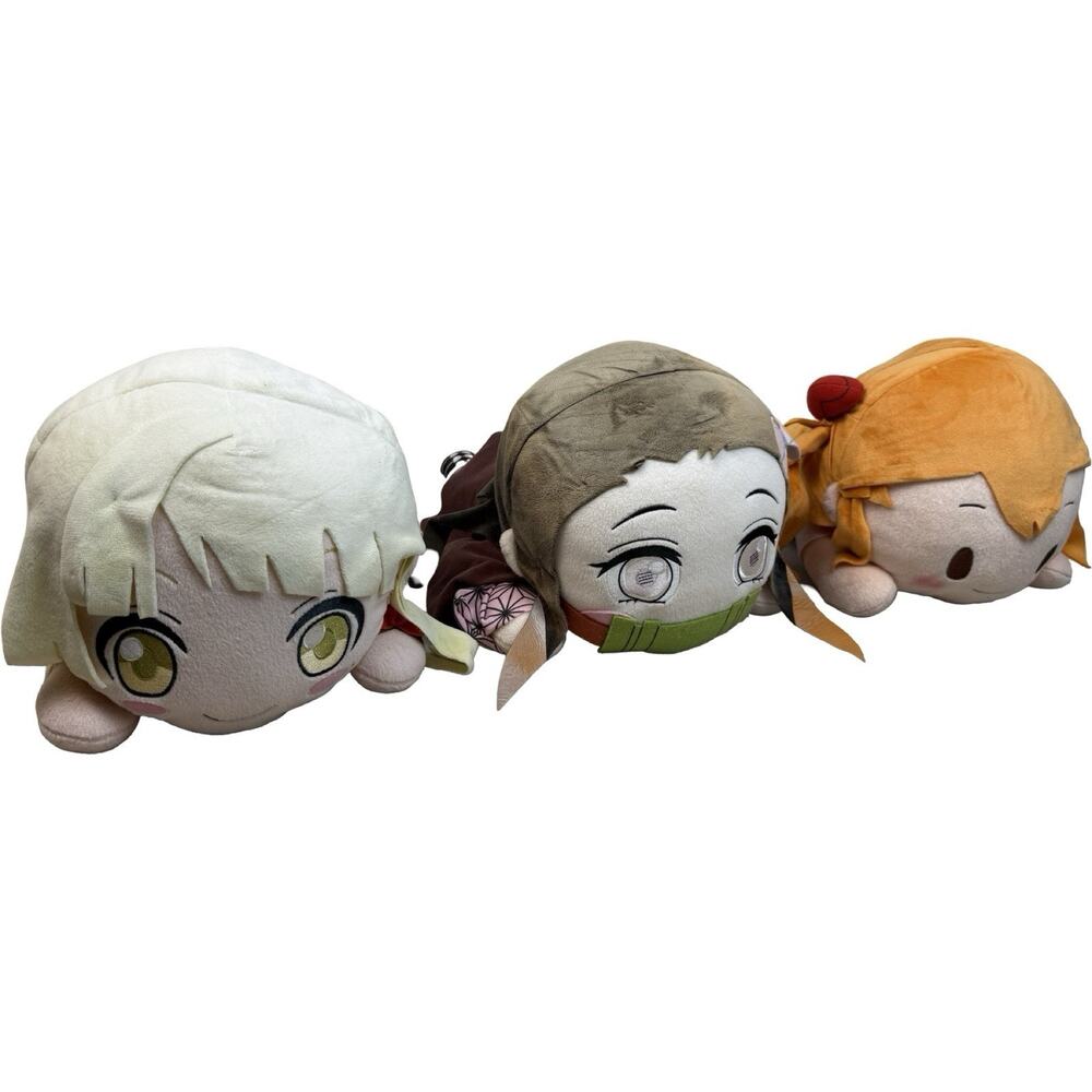 SEGA Nesoberi banG Dream Demon Slayer Asuka Jumbo Plush Doll Lot of 3